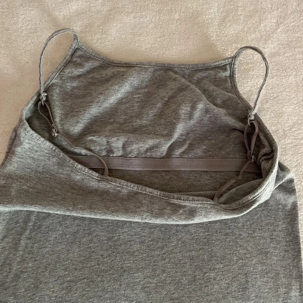 Grey rhinestone embellished camisole bra top with adjustable straps size L 10/12